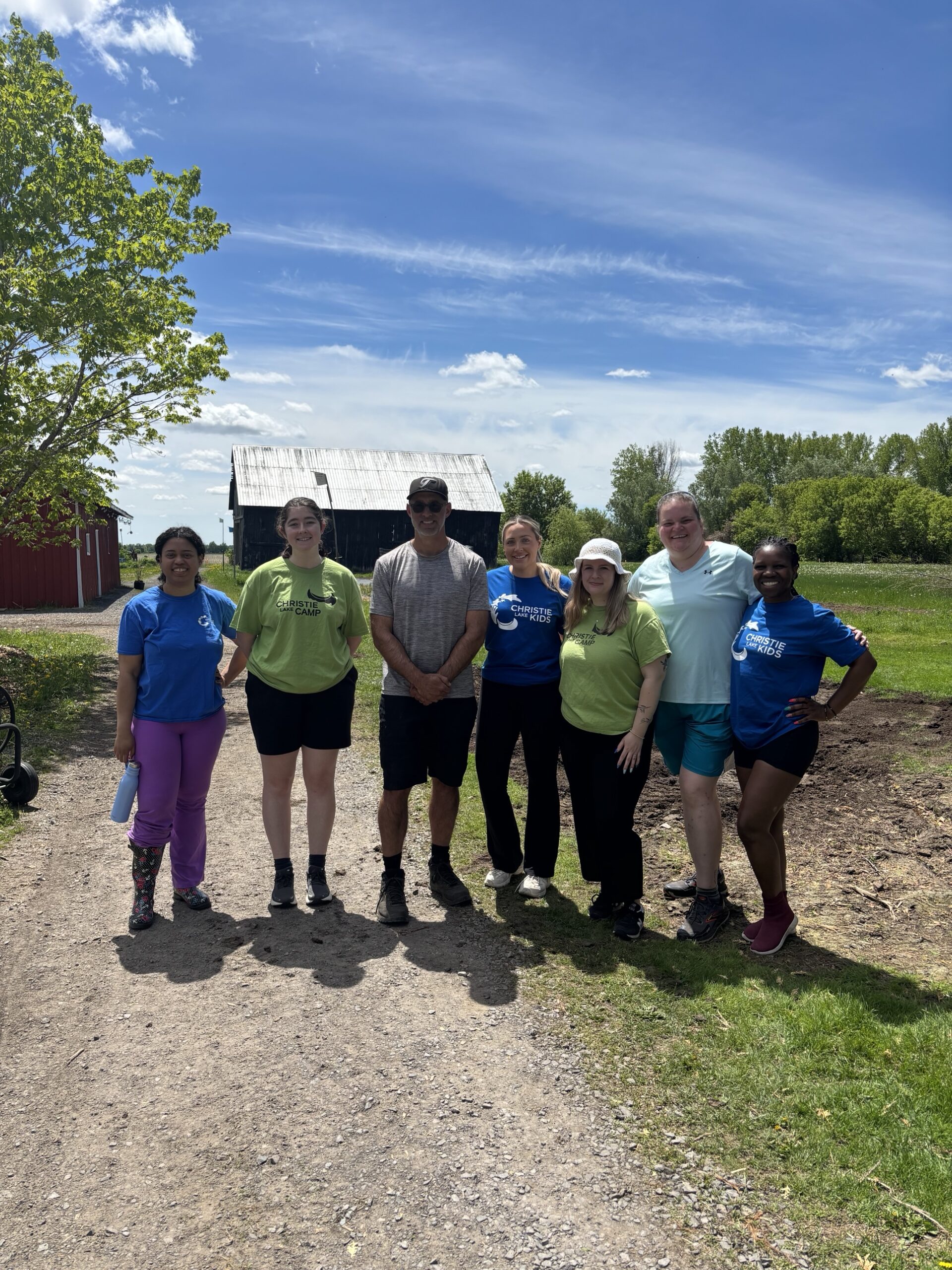A workplace team on a team day at Thunder Gardens